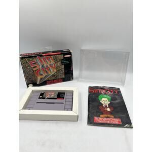 SimCity (Super Nintendo Entertainment System SNES, 1991) COMPLETE CIB TESTED